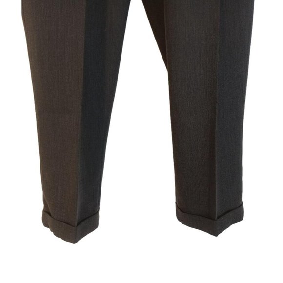 Alexander Julian Colours Dress Pants Slacks Men's Sz 34 X 30 Brown Pleated Front - Picture 5 of 11
